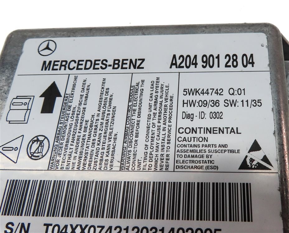 Thumbnail 5: 12-14 MERCEDES C250 C300 C350 C63 AMG (W204) SEDAN SRS BAGG CONTROL MODULE