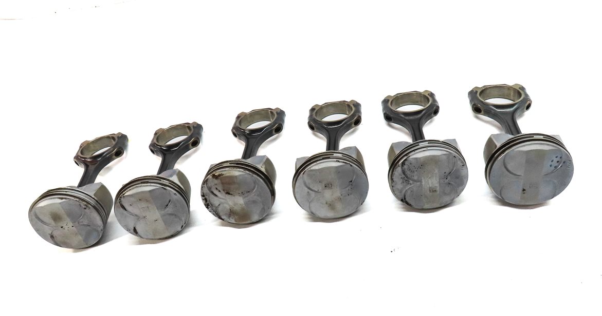 Thumbnail 3: 06-11 MERCEDES C SLK (W203 W204 R171) 3.0L ENGINE PISTON & CONNECTING ROD SET 6