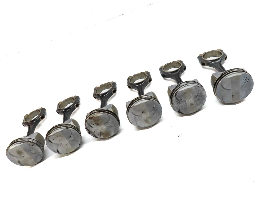 Thumbnail 4: 06-11 MERCEDES C SLK (W203 W204 R171) 3.0L ENGINE PISTON & CONNECTING ROD SET 6