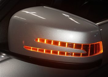 Thumbnail 2: 12-14 MERCEDES C CLASS (W204) LEFT DOOR MIRROR HEATED MEMORY AUTODIM (Silver)