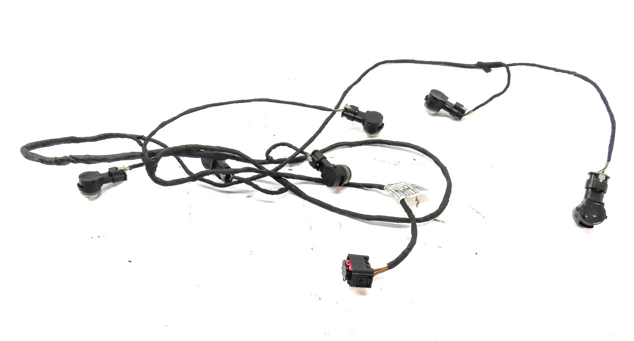 Thumbnail 2: 2016 BMW 750i G11 REAR SELF PARK ASSIST PDC SENSOR SET 6 (White) w/ WIRE HARNESS