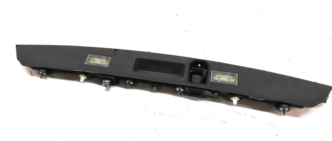 2016 BMW 750i (G11) REAR TRUNK LICENSE PLATE LIGHT TRIM PANEL w/ HANDLE