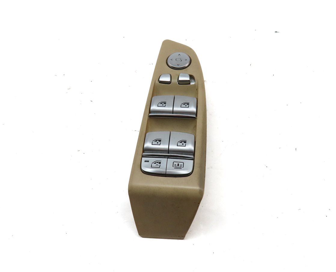Thumbnail 2: 16-21 BMW 7 (G11) FRONT LEFT DOOR PFOLD SUNSHADE WINDOW SWITCH w/ TRIM (BEIGE)