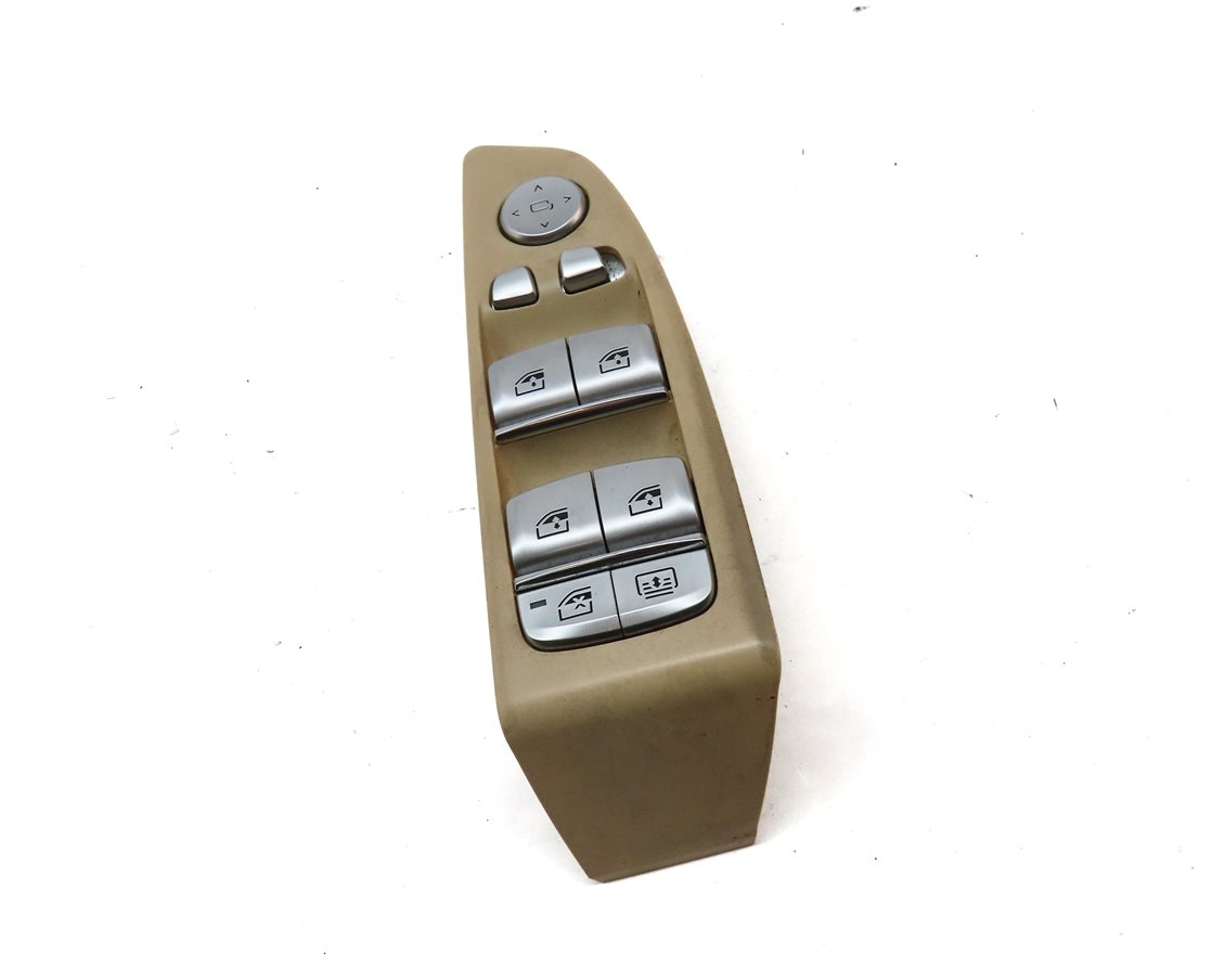 Thumbnail 3: 16-21 BMW 7 (G11) FRONT LEFT DOOR PFOLD SUNSHADE WINDOW SWITCH w/ TRIM (BEIGE)