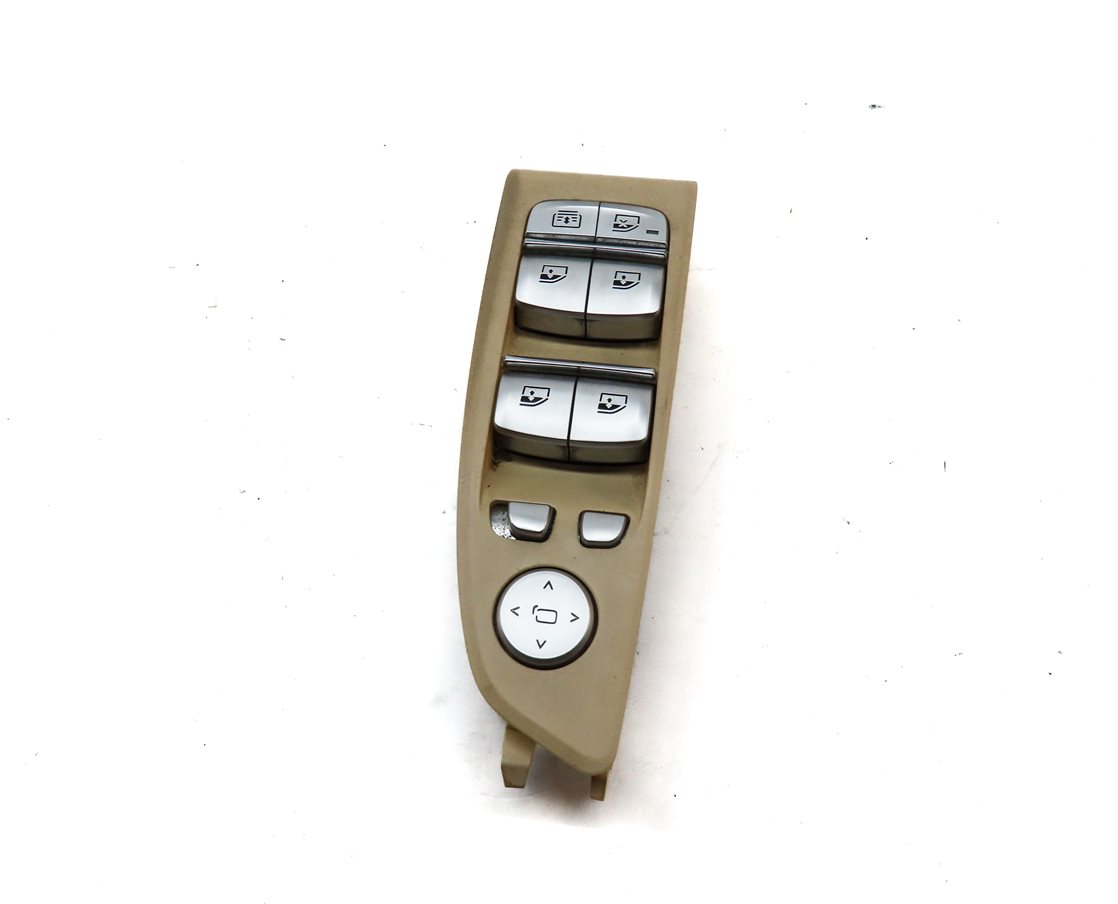 Thumbnail 4: 16-21 BMW 7 (G11) FRONT LEFT DOOR PFOLD SUNSHADE WINDOW SWITCH w/ TRIM (BEIGE)
