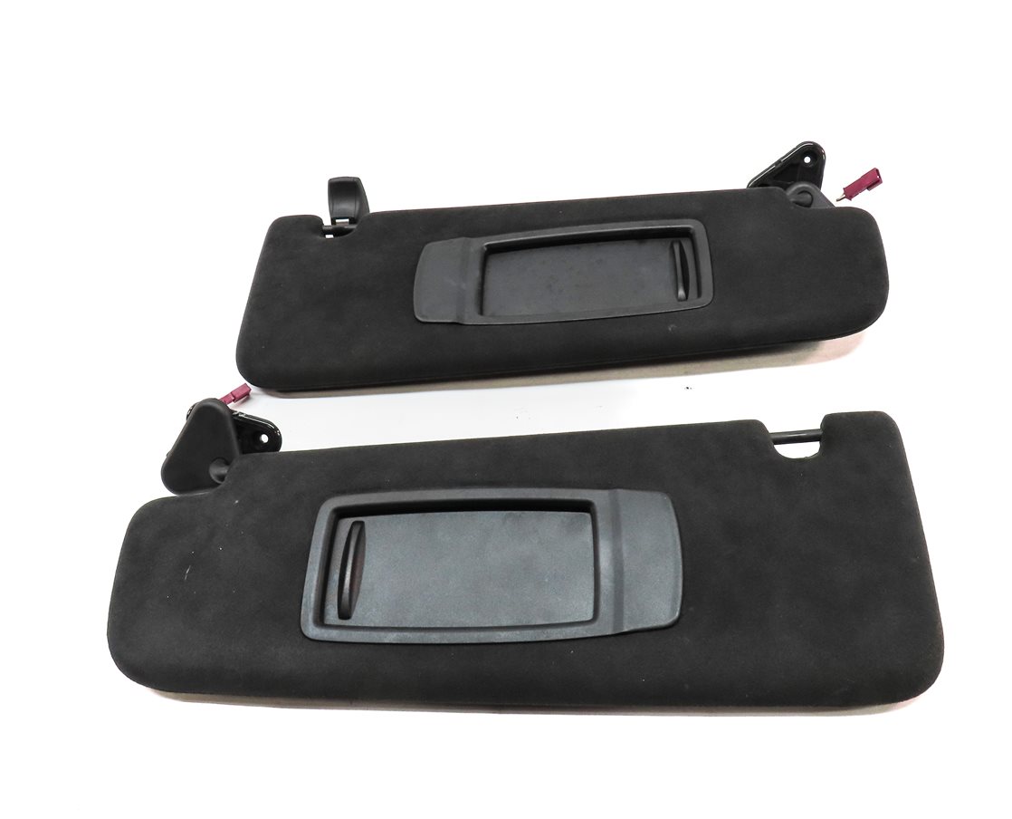 Thumbnail 2: 16-20 BMW 7 SERIES G11 FRONT LEFT DRIVER RIGHT PASSENGER SUN VISOR SET 2 (BLACK)