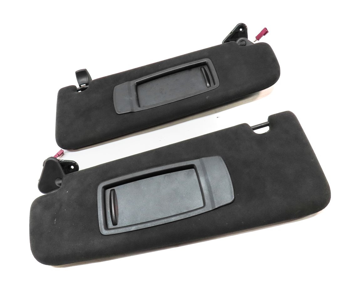 Thumbnail 3: 16-20 BMW 7 SERIES G11 FRONT LEFT DRIVER RIGHT PASSENGER SUN VISOR SET 2 (BLACK)