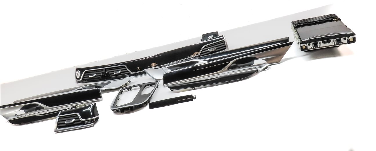 Thumbnail 3: 2016 BMW 750i (G11) FRONT REAR DOOR DASH CONSOLE TRIM SET (Fineline Wood)
