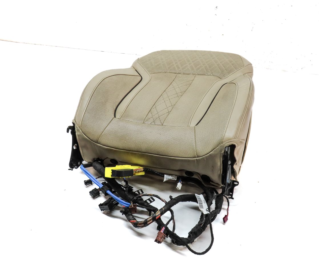 2016 BMW 750i (G11) FRONT RIGHT UPPER HEATED COOLED COMFORT SEAT CUSHION (BEIGE)