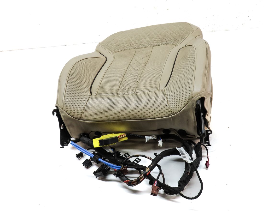 Thumbnail 2: 2016 BMW 750i (G11) FRONT RIGHT UPPER HEATED COOLED COMFORT SEAT CUSHION (BEIGE)