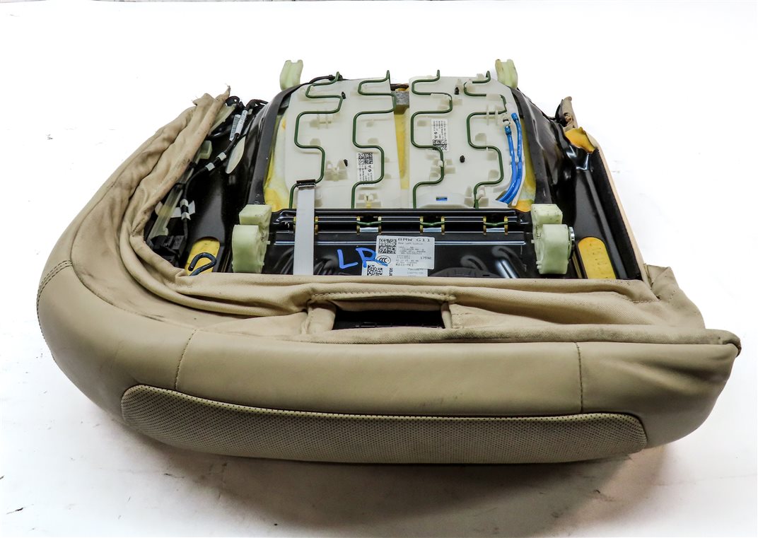 Thumbnail 5: 2016 BMW 750i (G11) REAR LEFT LOWER HEATED COOLED COMFORT SEAT CUSHION (BEIGE)