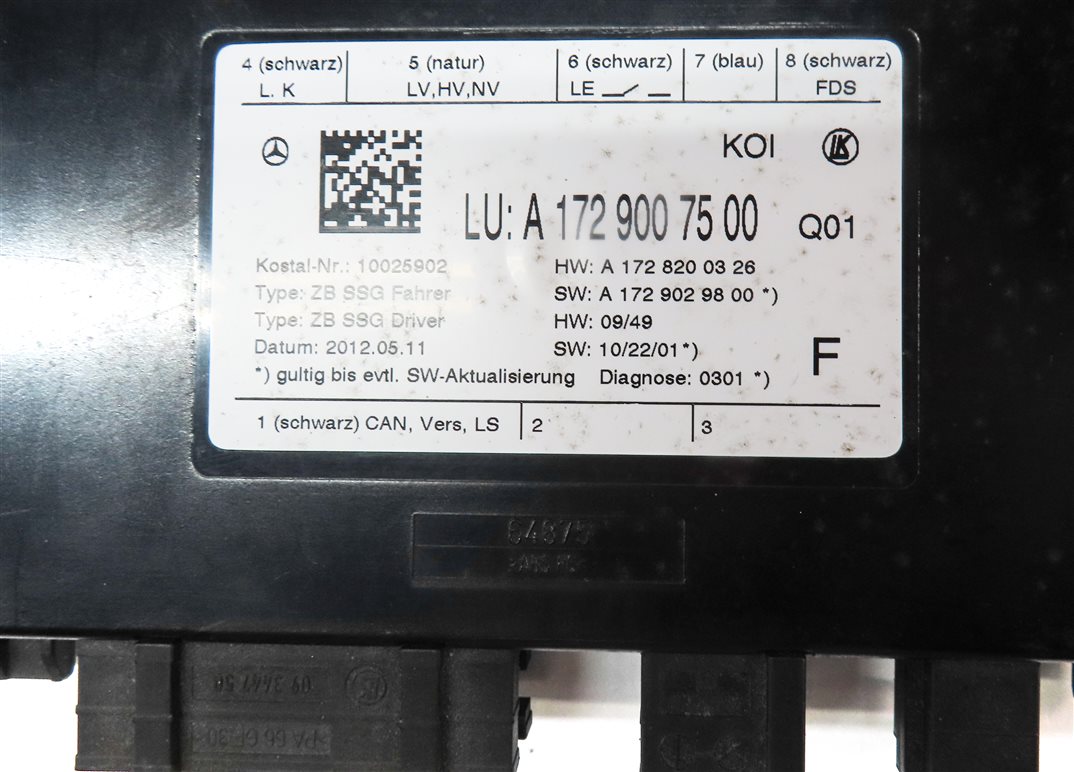 Thumbnail 4: 2013 MERCEDES C250 (W204) FRONT LEFT DRIVER SEAT CONTROL MODULE