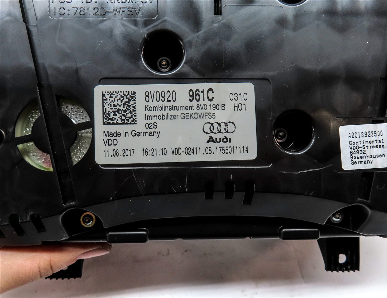 Thumbnail 9: 17-18 AUDI A3 (8V) FRONT DASH SPEEDOMETER INSTRUMENT GAUGE CLUSTER (77k)