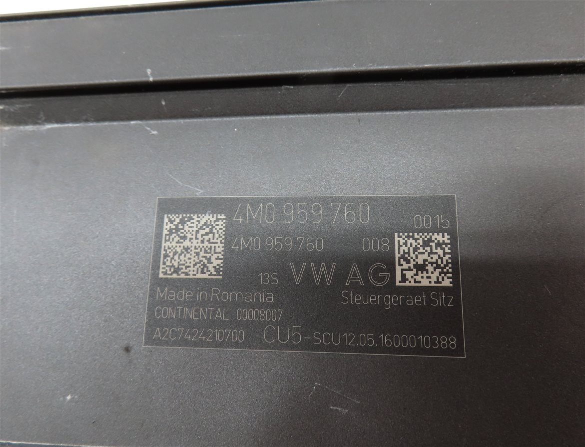 Thumbnail 5: 17-20 AUDI Q7 (4M) FRONT LEFT DRIVER SEAT BACKREST ADJUST CONTROL MODULE