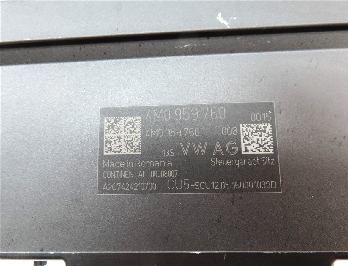Thumbnail 5: 17-20 AUDI Q7 (4M) FRONT RIGHT PASSENGER SEAT BACKREST ADJUST CONTROL MODULE