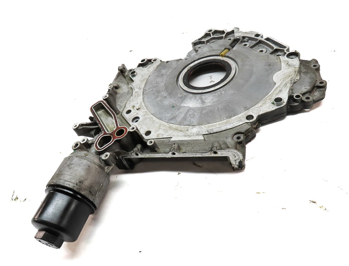 Thumbnail 2: 17-19 AUDI Q7 4M 3.0L SUPER CREC ENGINE LOWER TIMING COVER w/ OIL FILTER HOUSING