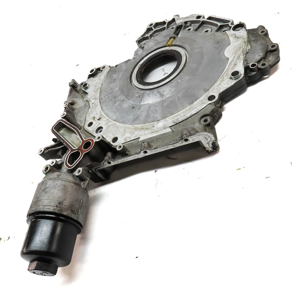 Thumbnail 3: 17-19 AUDI Q7 4M 3.0L SUPER CREC ENGINE LOWER TIMING COVER w/ OIL FILTER HOUSING