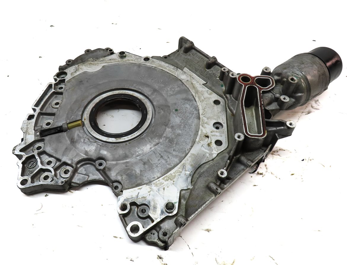 Thumbnail 4: 17-19 AUDI Q7 4M 3.0L SUPER CREC ENGINE LOWER TIMING COVER w/ OIL FILTER HOUSING