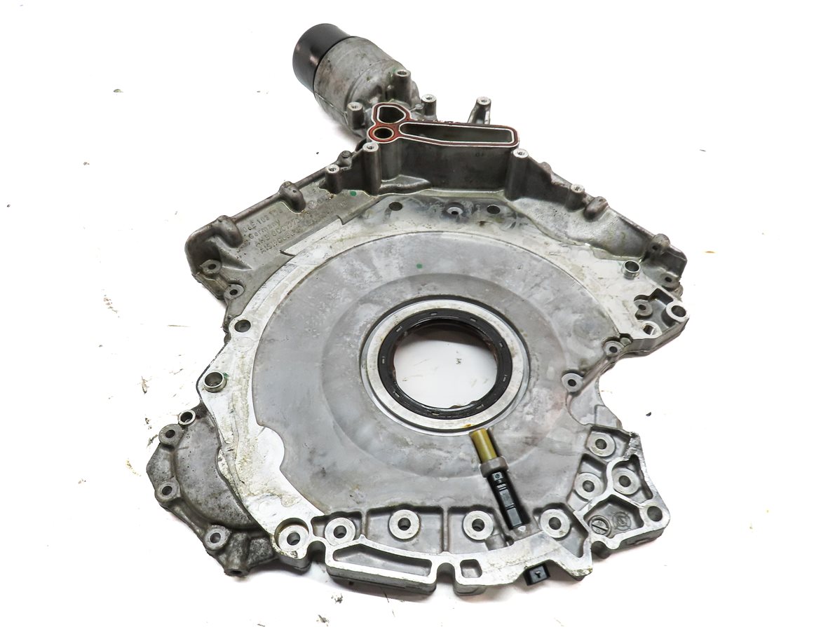 Thumbnail 5: 17-19 AUDI Q7 4M 3.0L SUPER CREC ENGINE LOWER TIMING COVER w/ OIL FILTER HOUSING