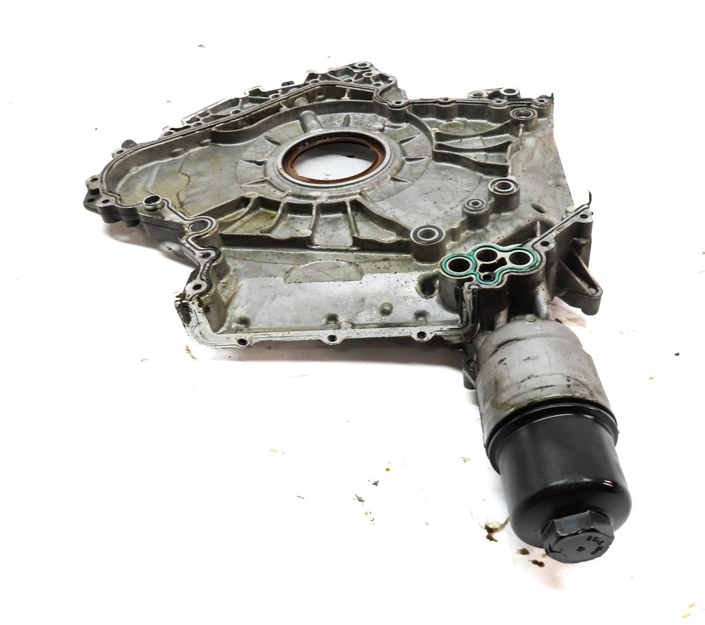 Thumbnail 7: 17-19 AUDI Q7 4M 3.0L SUPER CREC ENGINE LOWER TIMING COVER w/ OIL FILTER HOUSING
