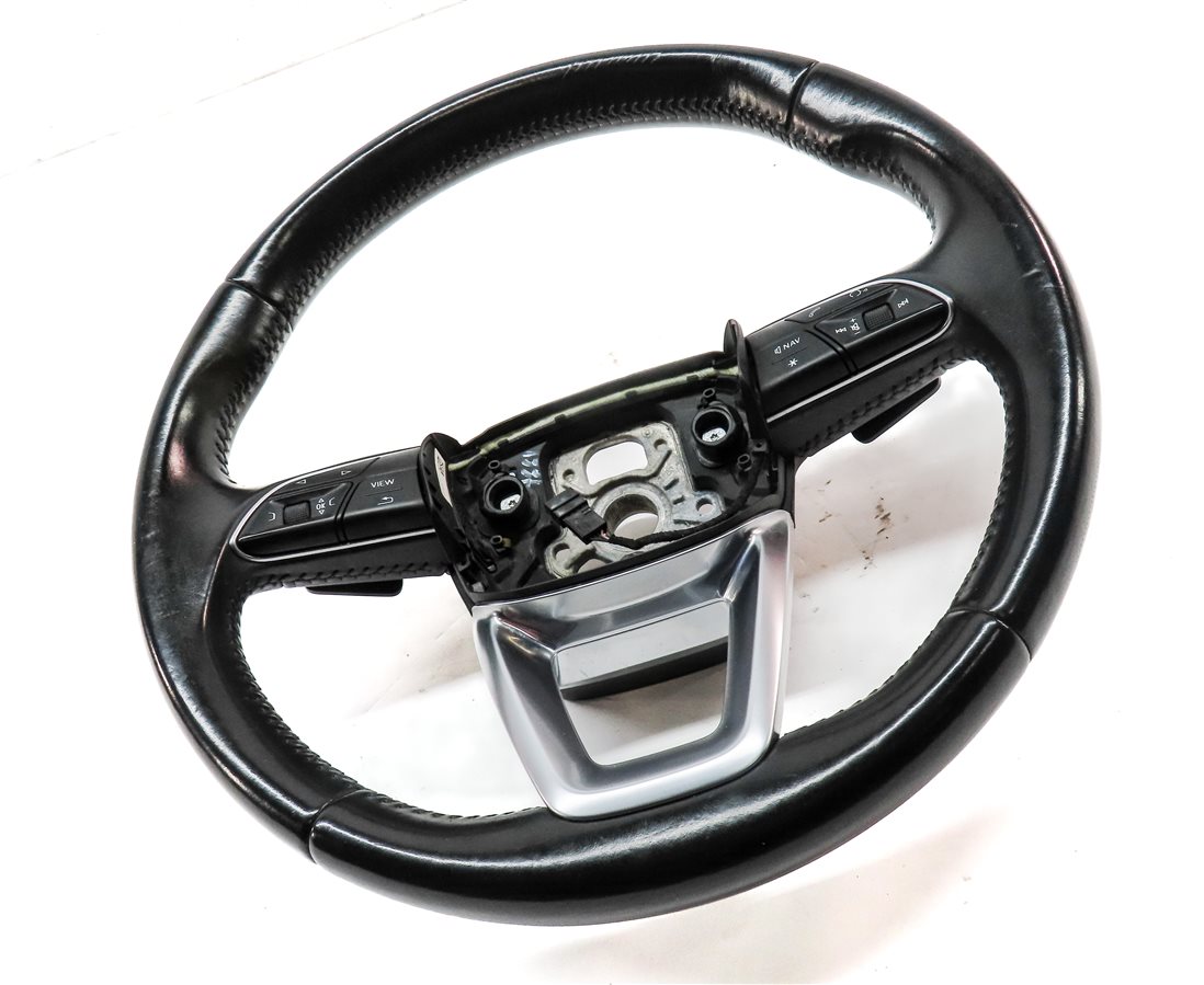 Thumbnail 3: 17-19 AUDI Q7 4M 3 SPOKE SPORT STEERING WHEEL w/SHIFT PADDLES & SWITCHES (BLACK)