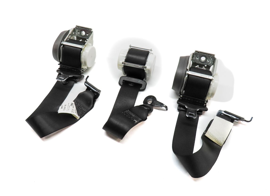 Thumbnail 1: 2014 BMW X3 (F25) REAR LEFT CENTER RIGHT SEAT SEATBELT RETRACTOR SET/3 (BLACK)