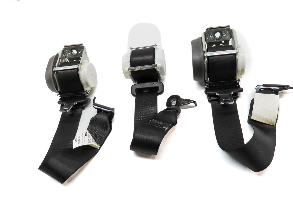 Thumbnail 2: 2014 BMW X3 (F25) REAR LEFT CENTER RIGHT SEAT SEATBELT RETRACTOR SET/3 (BLACK)