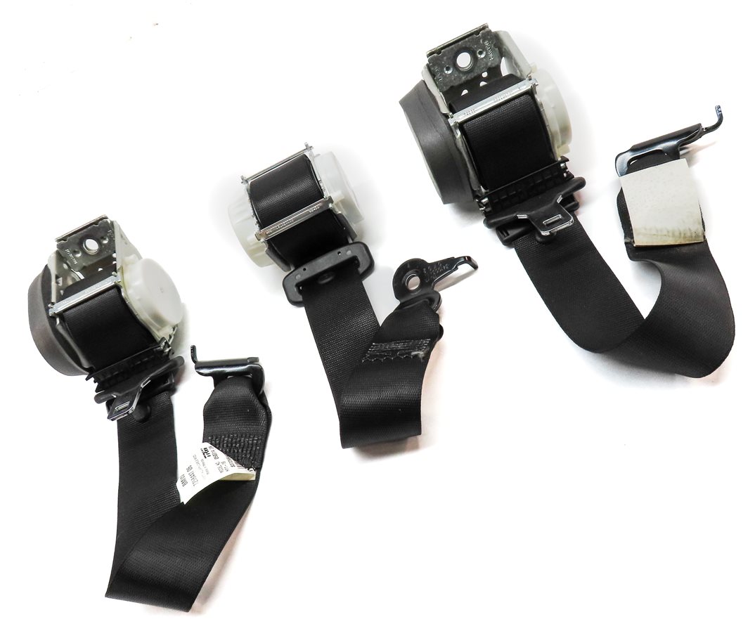Thumbnail 3: 2014 BMW X3 (F25) REAR LEFT CENTER RIGHT SEAT SEATBELT RETRACTOR SET/3 (BLACK)