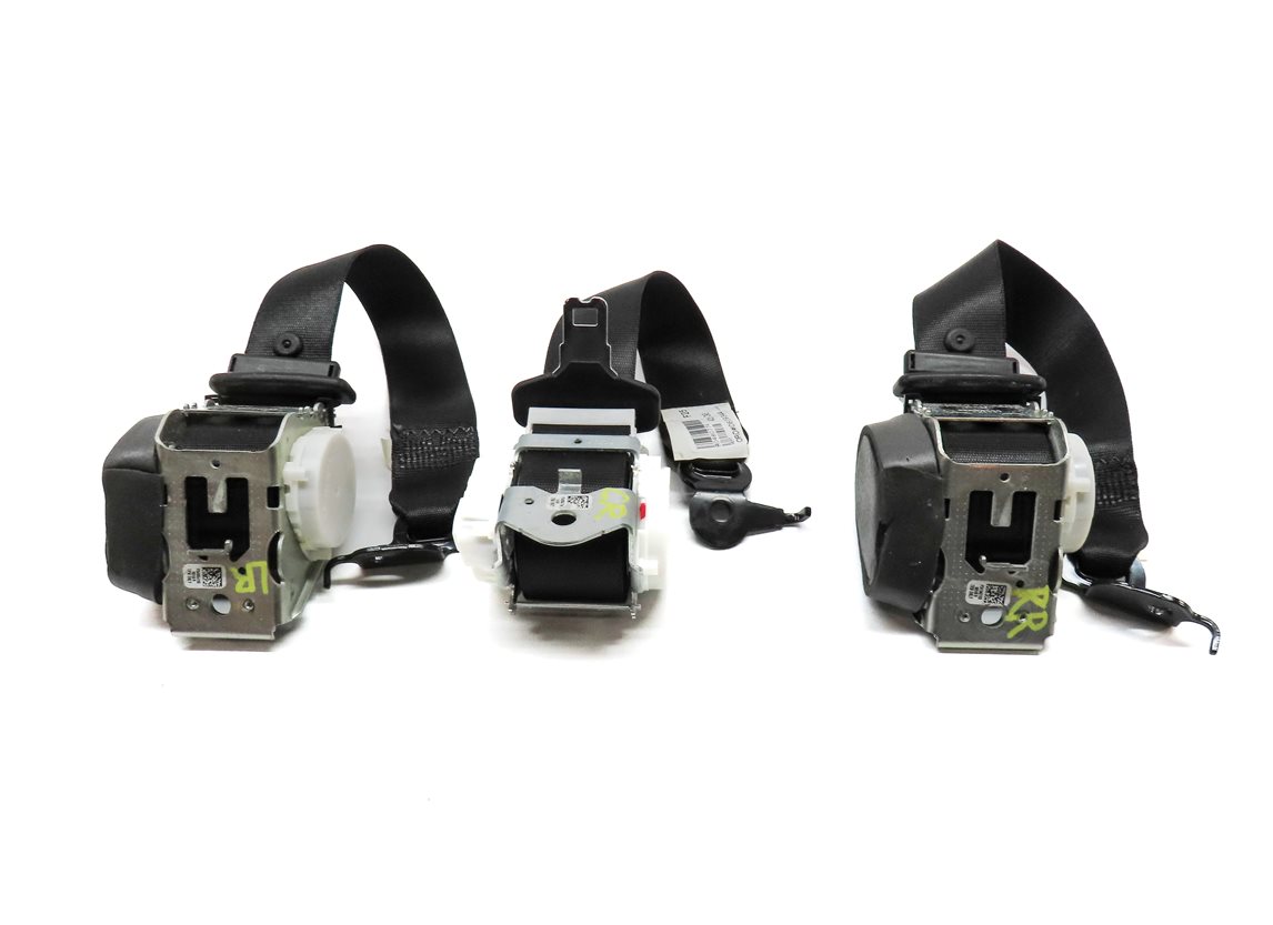 Thumbnail 4: 2014 BMW X3 (F25) REAR LEFT CENTER RIGHT SEAT SEATBELT RETRACTOR SET/3 (BLACK)