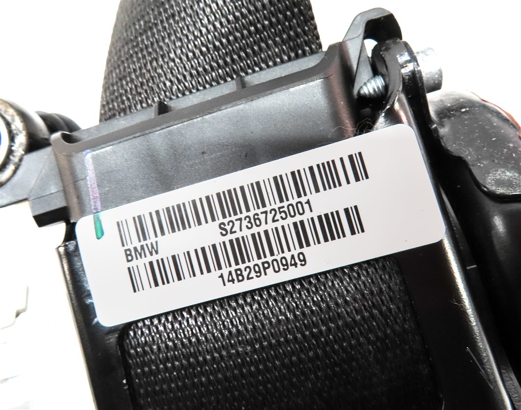 Thumbnail 5: 2011-2018 BMW X3 X4 (F25 F26) RIGHT FRONT PASSENGER SEATBELT RETRACTOR (BLACK)