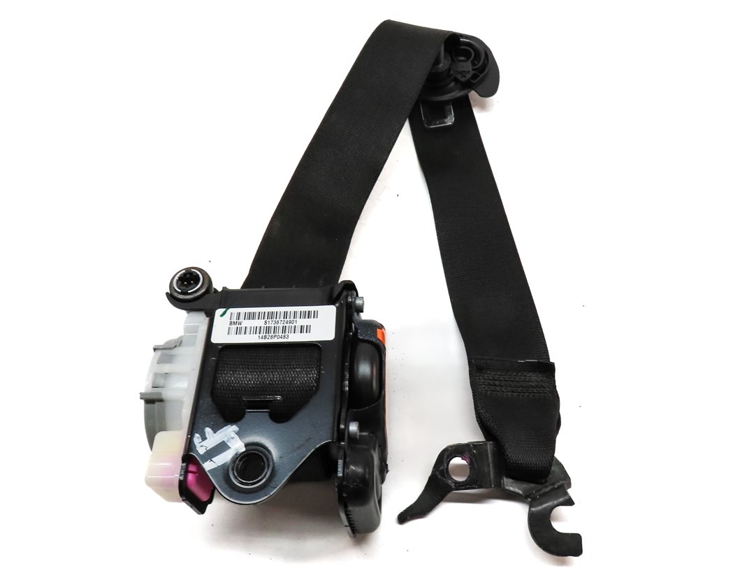 Thumbnail 4: 11-18 BMW X3 X4 (F25 F26) LEFT FRONT DRIVER SEATBELT BUCKLE RETRACTOR (BLACK)