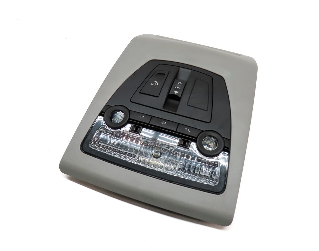 2014 BMW X3 (F25) FRONT OVERHEAD DOME LIGHT LAMP w/ SUNROOF SWITCHES (GRAY)