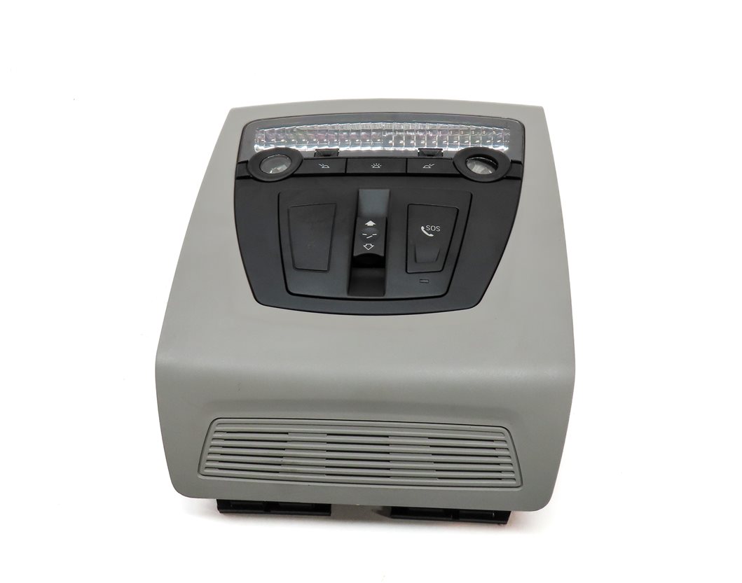 Thumbnail 4: 2014 BMW X3 (F25) FRONT OVERHEAD DOME LIGHT LAMP w/ SUNROOF SWITCHES (GRAY)