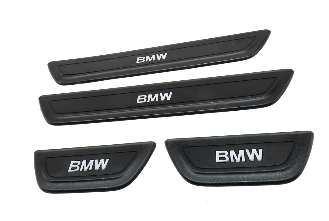 Thumbnail 2: 14 BMW X3 (F25) FRONT & REAR LEFT & RIGHT DOOR LOGO SILL TRIM SCUFF PLATE SET/4