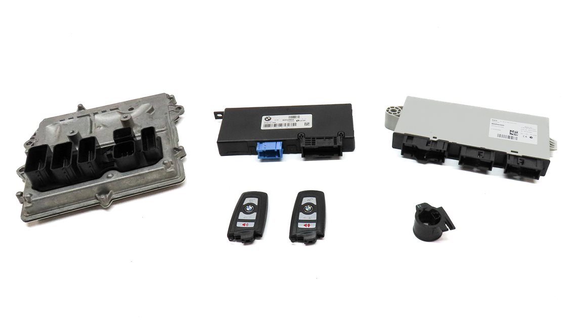 Thumbnail 2: 12-15 BMW 3 5 6 7 X3 F01 F06 F10 F30 ENGINE CONTROL MODULE IMMOBILIZER KEY SET