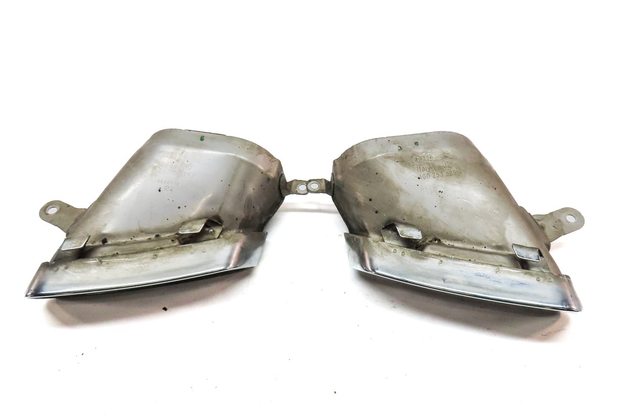 Thumbnail 5: 16-18 AUDI A6 C7 4G REAR MUFFLER EXHAUST TRIM TIP SET/ 2 (CHROME)