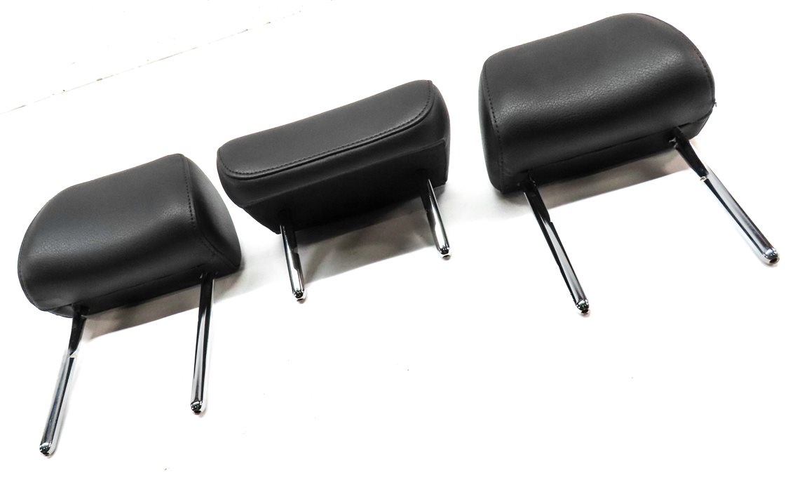 Thumbnail 3: 13-16 A4 S4 12-18 A6 S6 C7 B8 REAR LEFT RIGHT CENTER SEAT HEADREST SET/3 (BLACK)