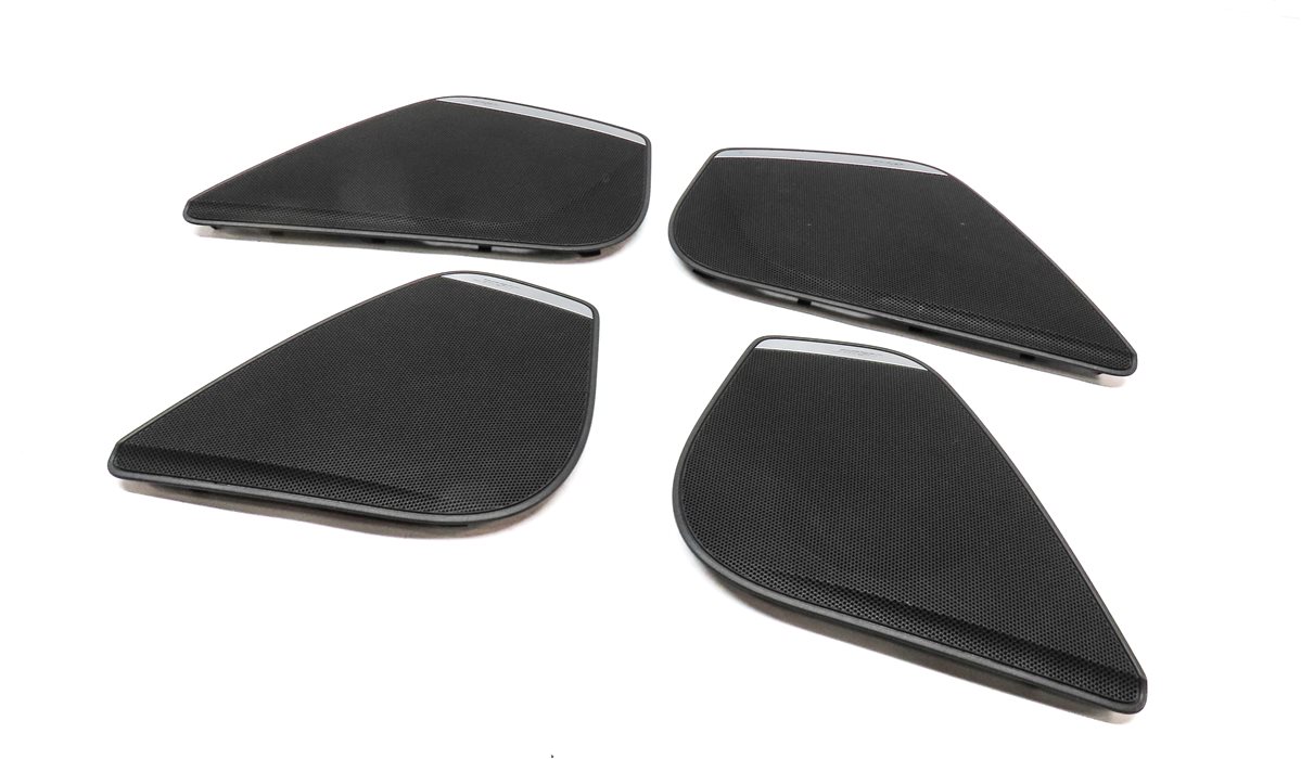 2017 AUDI A6 (C7 4G) BOSE RADIO STEREO AUDIO SPEAKER GRILLE TRIM SET/4 (BLACK)