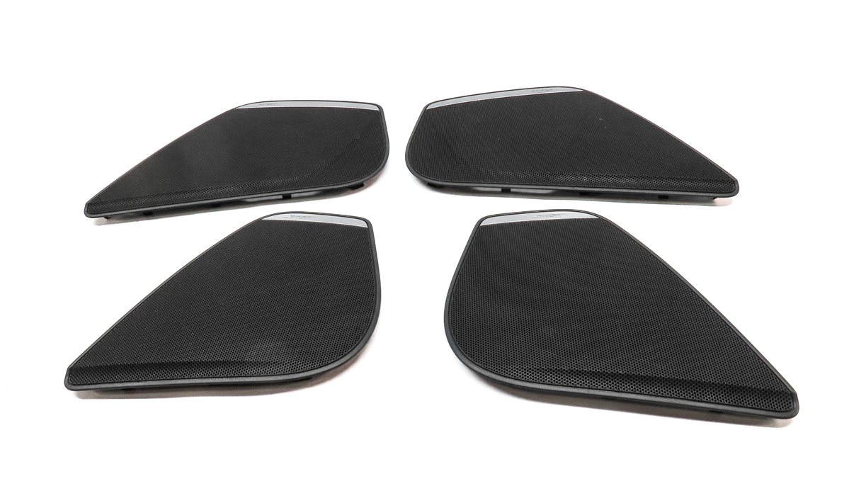 Thumbnail 2: 2017 AUDI A6 (C7 4G) BOSE RADIO STEREO AUDIO SPEAKER GRILLE TRIM SET/4 (BLACK)