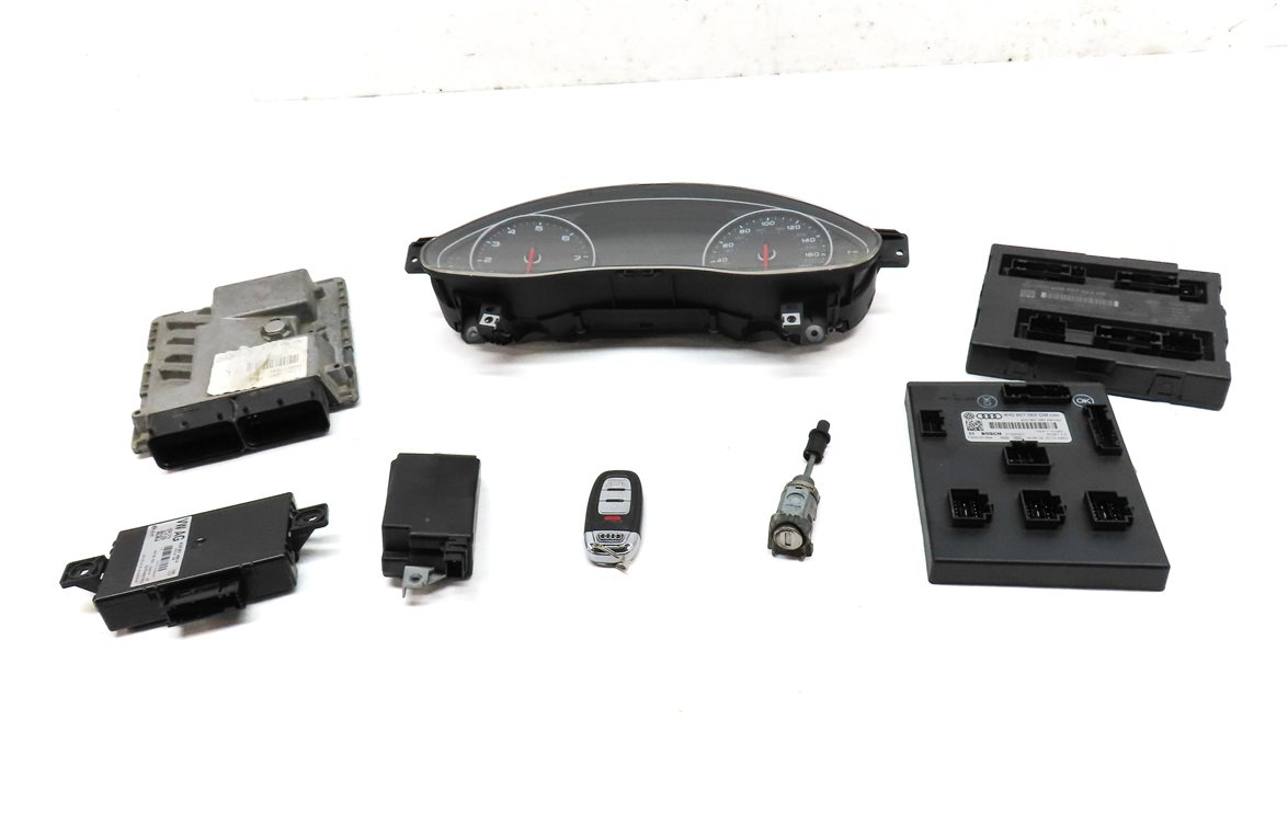 Thumbnail 2: 17-18 AUDI A6 C7 4G 3.0L SUPER SPEEDOMETER ECM IGNITION IMMOBILIZER MODULE SET/8