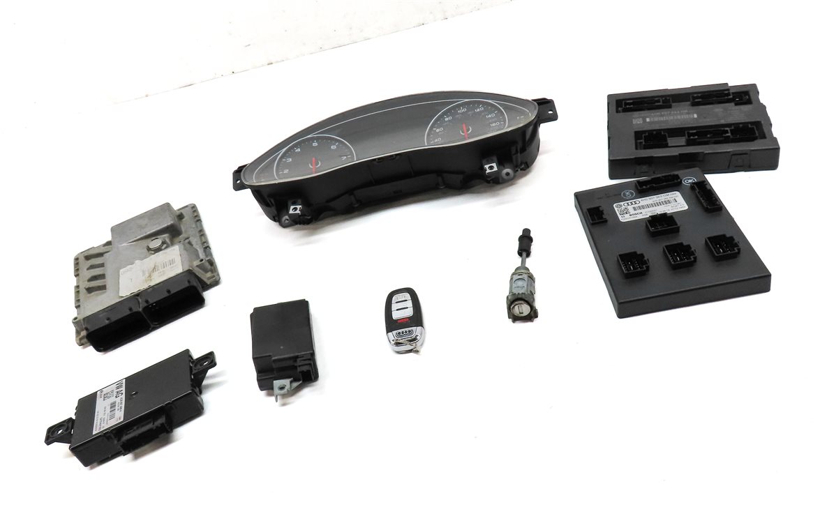 Thumbnail 3: 17-18 AUDI A6 C7 4G 3.0L SUPER SPEEDOMETER ECM IGNITION IMMOBILIZER MODULE SET/8