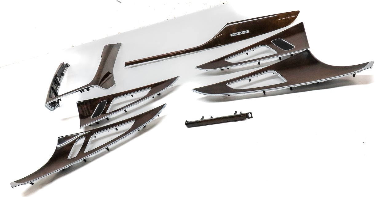 Thumbnail 3: 2017 AUDI A6 (C7 4G) INTERIOR DASH CONSOLE FRONT/REAR DOOR TRIM SET (WALNUT)