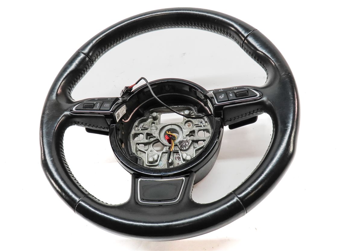 Thumbnail 2: 2012-2018 AUDI A6 A7 S6 S7 C7 4G8 3-SPOKE HEATED TIPTRONIC STEERING WHEEL(BLACK)