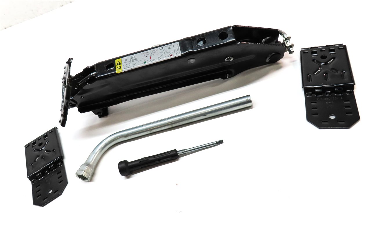 Thumbnail 3: PORSCHE 11-18 CAYENNE 958 15-23 MACAN 95B SPARE TIRE JACK & LUG WRENCH TOOL KIT