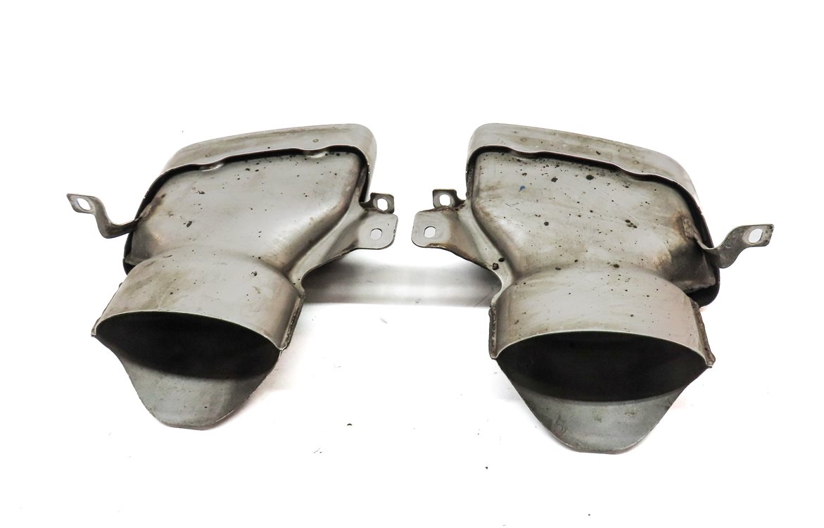 Thumbnail 4: 12-13 MERCEDES E350 W212 REAR LEFT & RIGHT EXHAUST MUFFLER TIP SET/2 (CHROME)