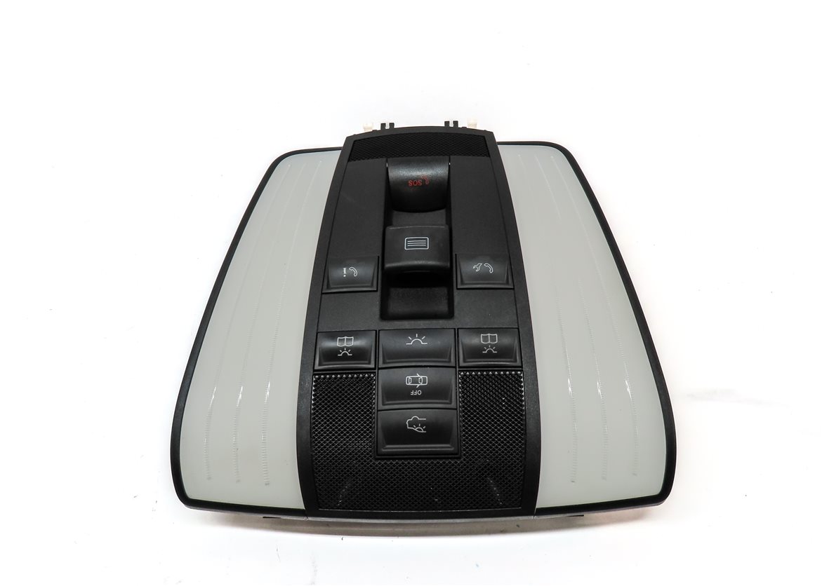 Thumbnail 4: 2013 MERCEDES E350 (W212) FRONT OVERHEAD DOME LIGHT LAMP w/ SWITCHES (BLACK)