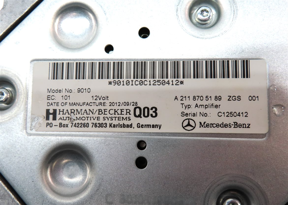 Thumbnail 5: 2013 MERCEDES E350 (W212) STEREO AUDIO SOUND SYSTEM SUB WOOFER AMPLIFIER AMP