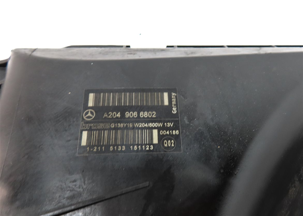 Thumbnail 8: 2008-2017 B C E CLA CLS GLK SLK (W207 W204 X204 W212) RADIATOR COOLING FAN MOTOR