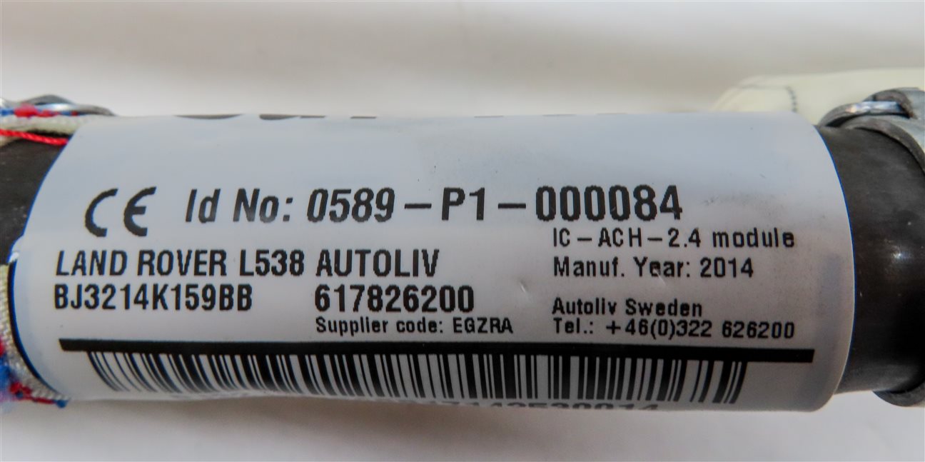 Thumbnail 5: 2012-2019 RANGE ROVER EVOQUE (L538) 4DR RIGHT PASSENGER SIDE CURTAIN AIRBAG