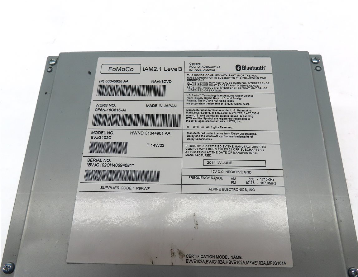Thumbnail 6: 12-16 RANGE ROVER SPORT EVOQUE LR4 (L320 L405 L494 L538) CD NAV STEREO RECEIVER